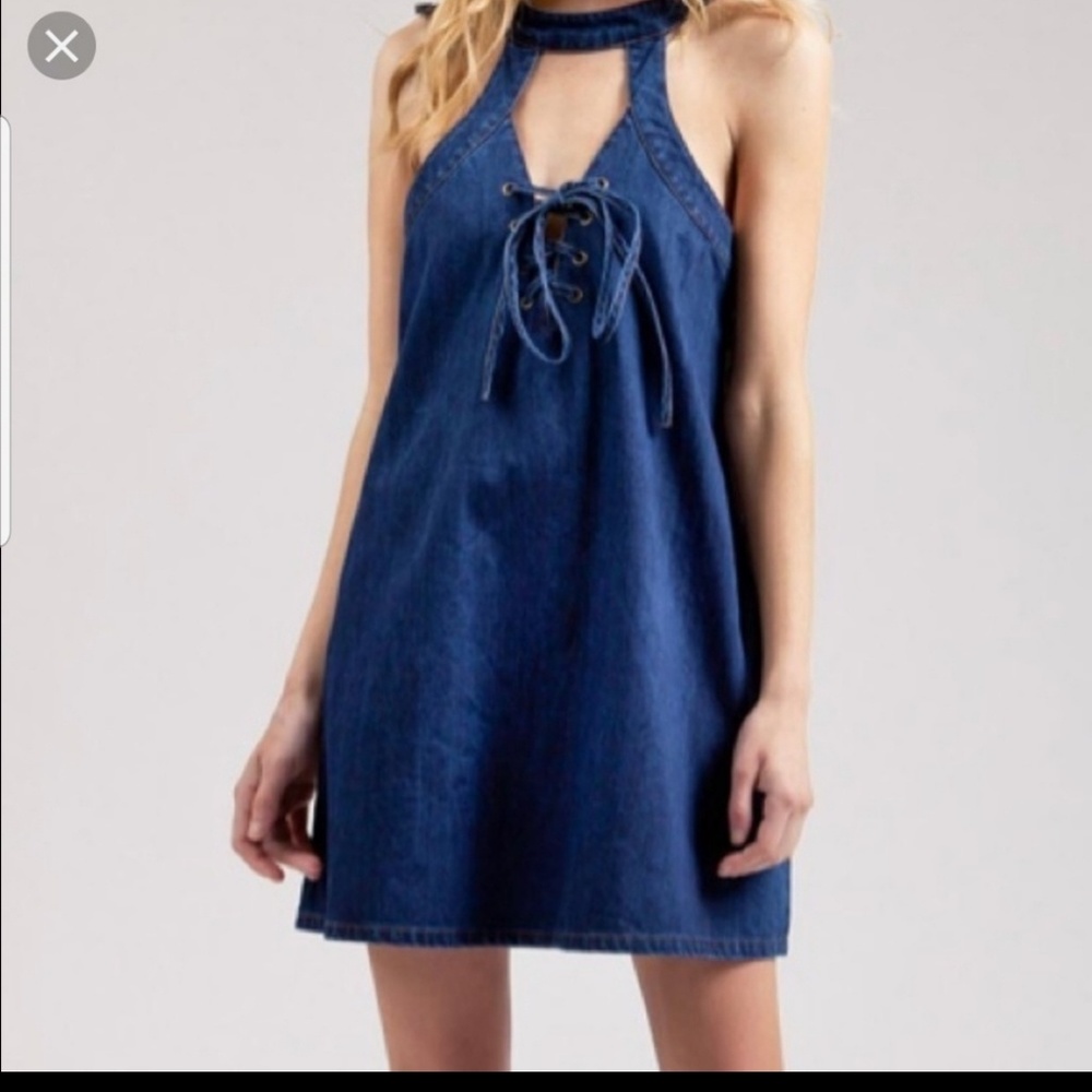 J.O.A Los ángeles denim dress
